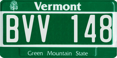 VT license plate BVV148