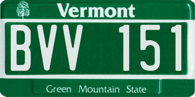 VT license plate BVV151