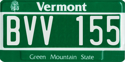 VT license plate BVV155