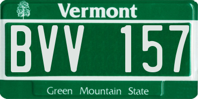 VT license plate BVV157