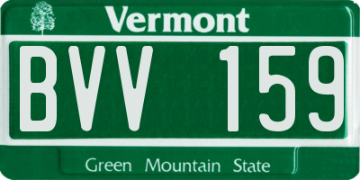 VT license plate BVV159