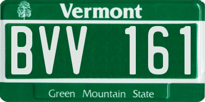VT license plate BVV161