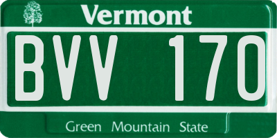VT license plate BVV170