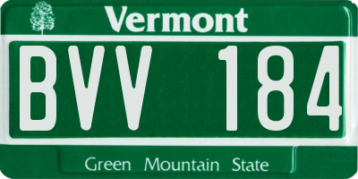 VT license plate BVV184