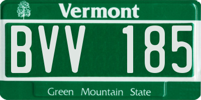 VT license plate BVV185