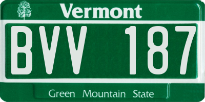 VT license plate BVV187