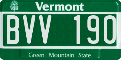 VT license plate BVV190