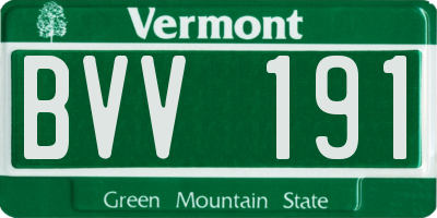VT license plate BVV191