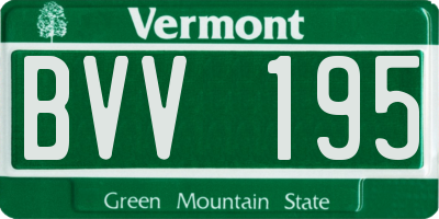 VT license plate BVV195