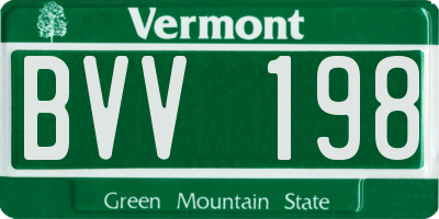 VT license plate BVV198