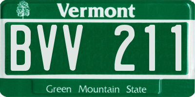 VT license plate BVV211