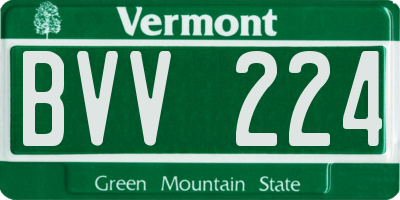 VT license plate BVV224