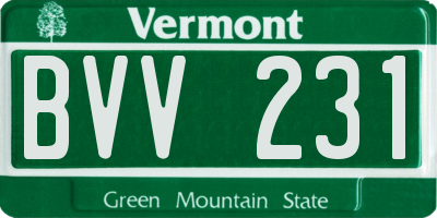 VT license plate BVV231