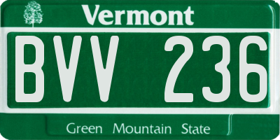 VT license plate BVV236