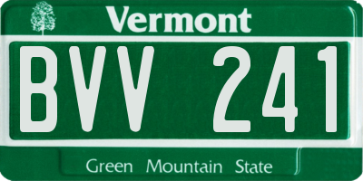 VT license plate BVV241