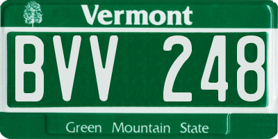 VT license plate BVV248