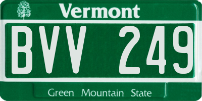 VT license plate BVV249