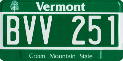 VT license plate BVV251