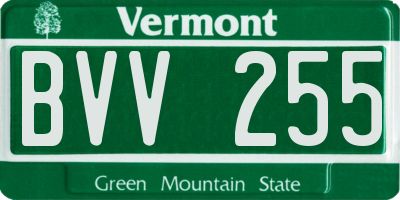 VT license plate BVV255