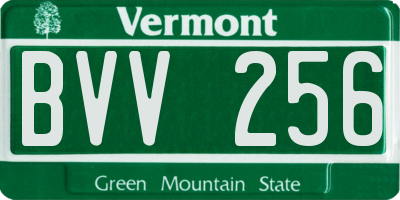VT license plate BVV256