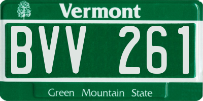 VT license plate BVV261