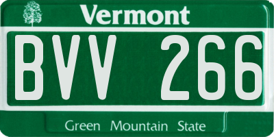 VT license plate BVV266