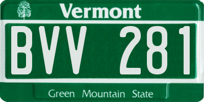 VT license plate BVV281