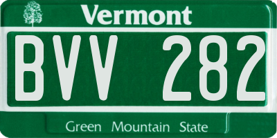 VT license plate BVV282