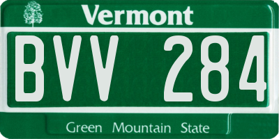 VT license plate BVV284