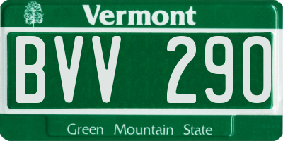 VT license plate BVV290