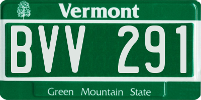 VT license plate BVV291