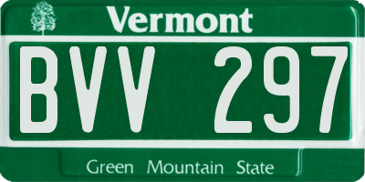 VT license plate BVV297