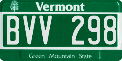 VT license plate BVV298
