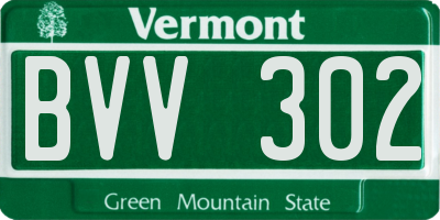 VT license plate BVV302
