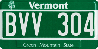 VT license plate BVV304