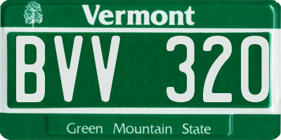 VT license plate BVV320