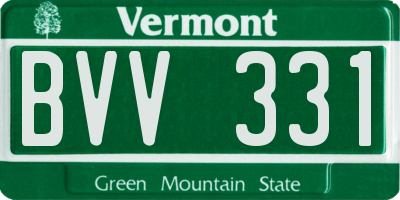 VT license plate BVV331