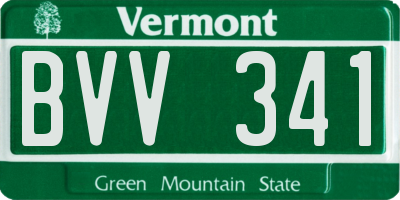 VT license plate BVV341