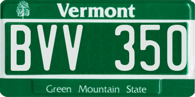 VT license plate BVV350