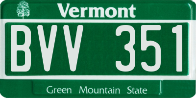 VT license plate BVV351