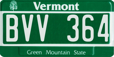 VT license plate BVV364
