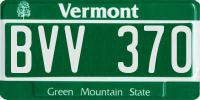 VT license plate BVV370