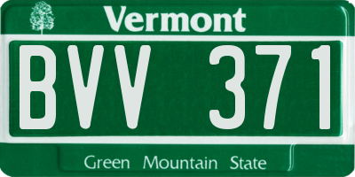 VT license plate BVV371