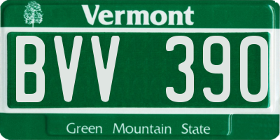 VT license plate BVV390