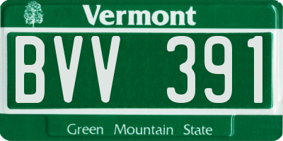 VT license plate BVV391