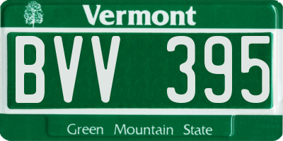 VT license plate BVV395