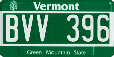 VT license plate BVV396