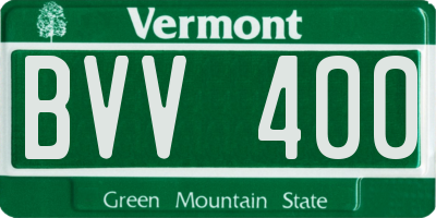 VT license plate BVV400