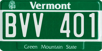 VT license plate BVV401