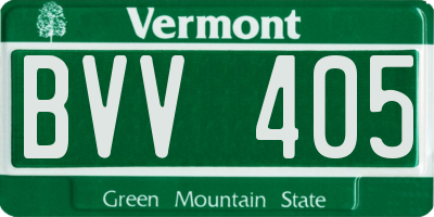 VT license plate BVV405